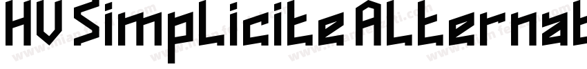 HV Simplicite Alternative Bold字体转换